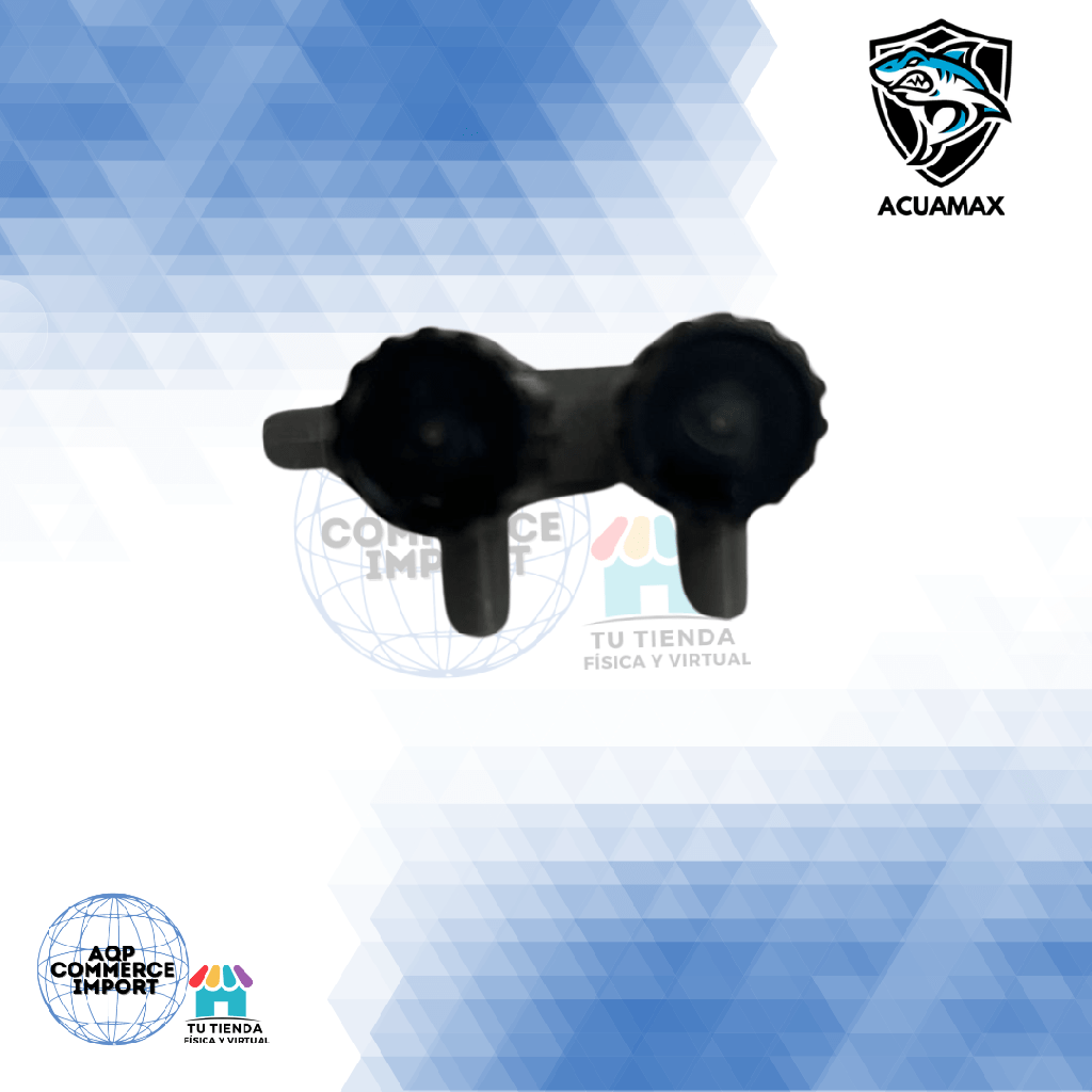 LLAVE DE DOS SALIDAS PARA ACUARIOS Y PECERAS
