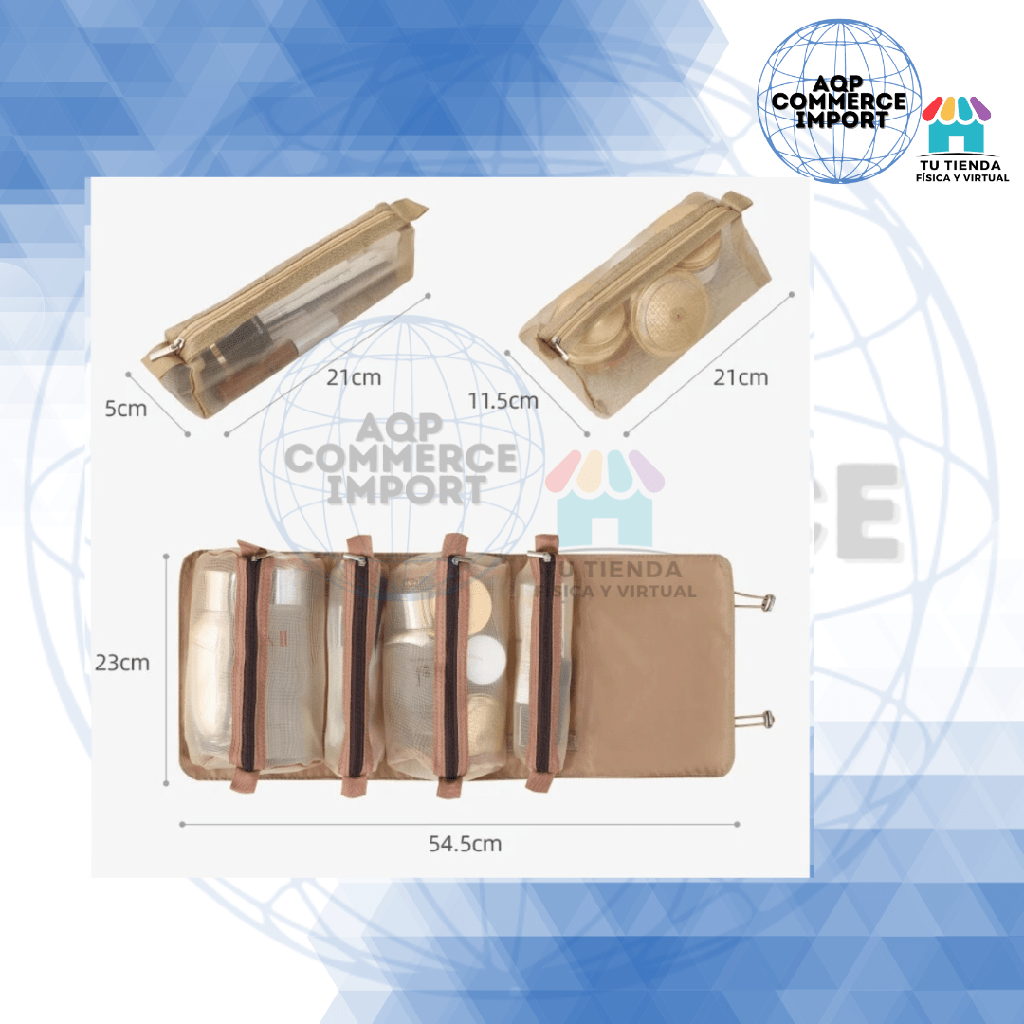 NECESER ORGANIZADOR ENROLLABLE 4 COMPARTIMIENTOS - LEEGOO