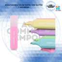 RESALTADOR GLITTER METÁLICO 8PZ
