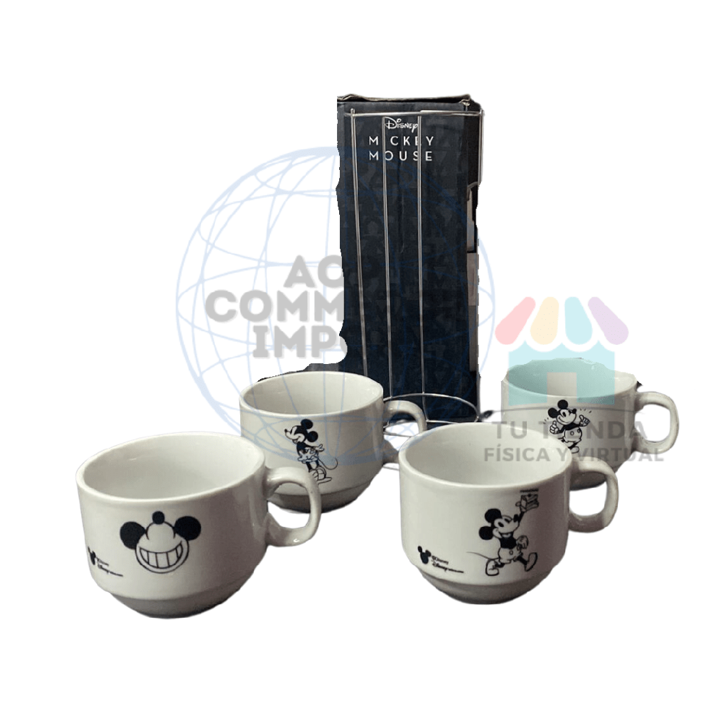 SET DE 4 TAZAS PEQUEÑAS PARA CAFE EXPRESO O TE