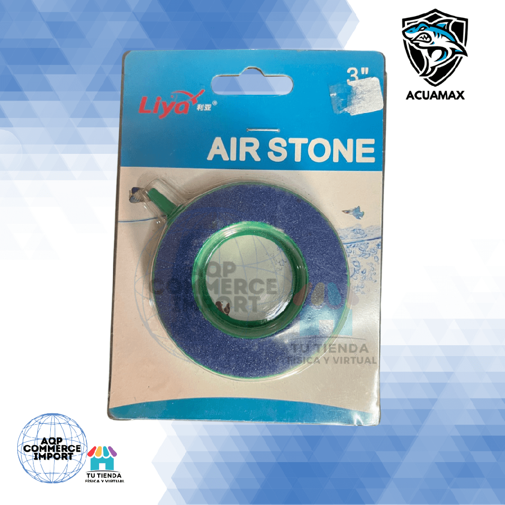 PIEDRA DIFUSORA LIYA 3" AIR STONE - PARA PECERAS