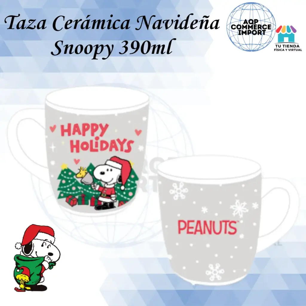 TAZA NAVIDEÑA SNOOPY 390ML