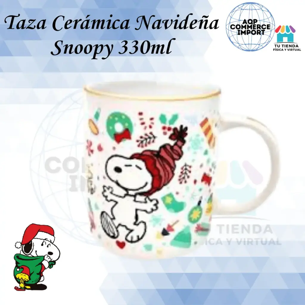 TAZA NAVIDEÑA SNOOPY 330ML 
