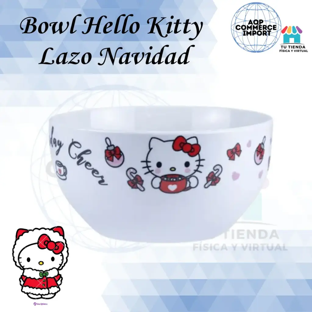 BOWL HELLO KITTY LAZO NAVIDAD