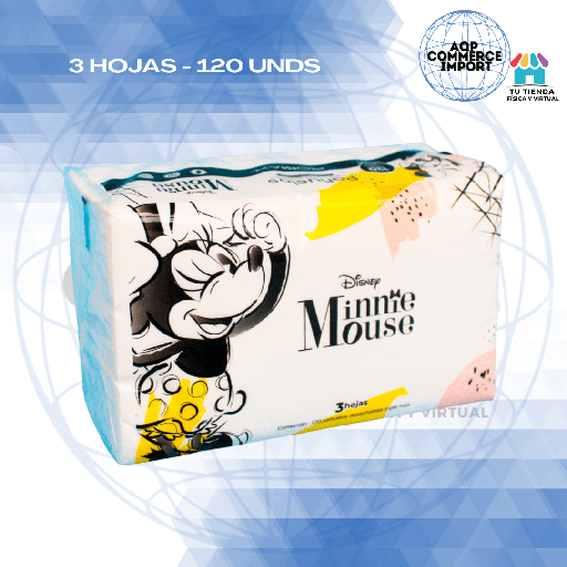 PAÑUELOS TISSUE 3 HOJAS DISNEY  120UNDS 