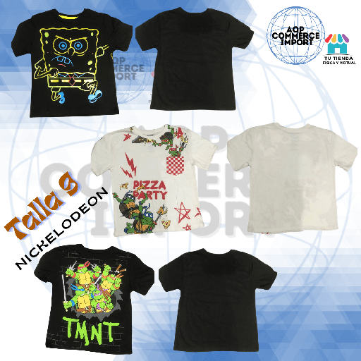 POLOS NICKELODEON TALLA 9 - NIÑOS