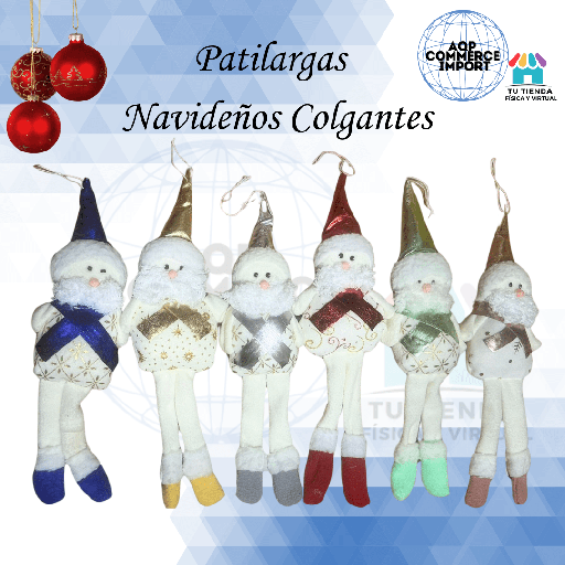 PATILARGA PAPA NOEL COLGANTE - 33CM DE LARGO