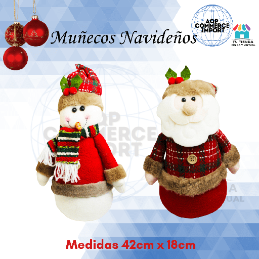 MUÑECOS NAVIDEÑOS - 42cmx18cm