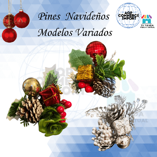 PINES NAVIDEÑOS - MODELOS VARIADOS