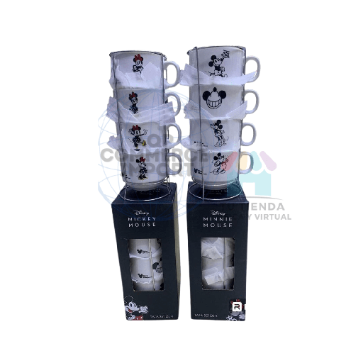 SET DE 4 TAZAS PEQUEÑAS PARA CAFE EXPRESO O TE